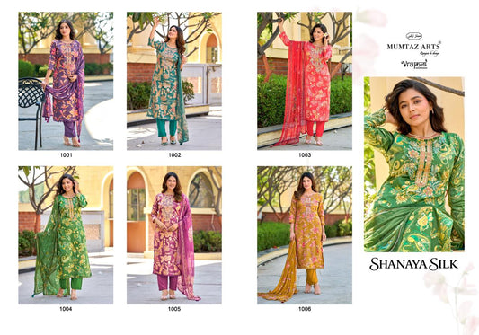 Shanaya Silk Mumtaz Arts Jam Satin Karachi Salwar Suits Exporter