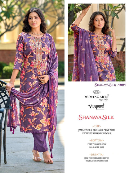 Shanaya Silk Mumtaz Arts Jam Satin Karachi Salwar Suits Exporter