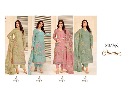 Shanaya Simar Glossy Pure Lawn Pant Style Suits Exporter India