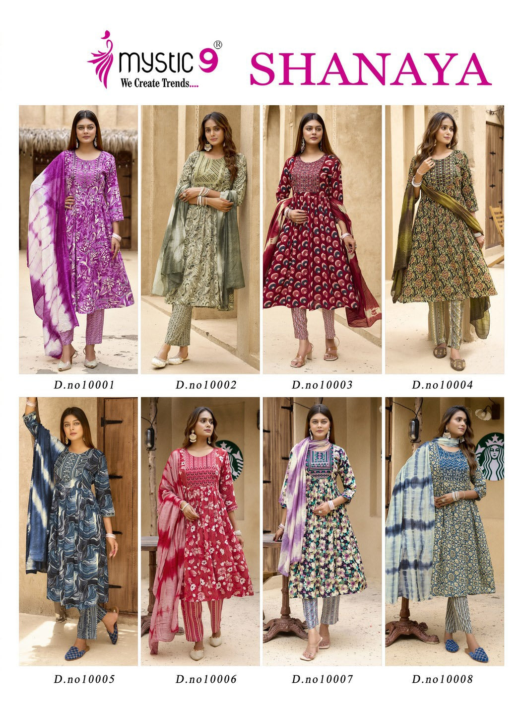 Shanaya Vol 10 Mystic 9 Heavy Rayon Readymade Pant Style Suits Wholesaler Gujarat