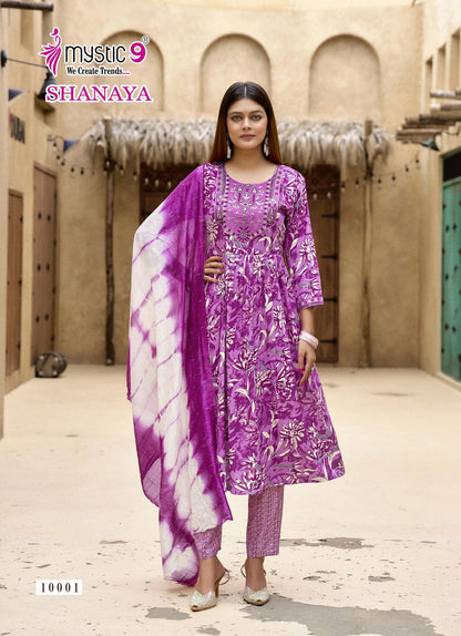 Shanaya Vol 10 Mystic 9 Heavy Rayon Readymade Pant Style Suits Wholesaler Gujarat