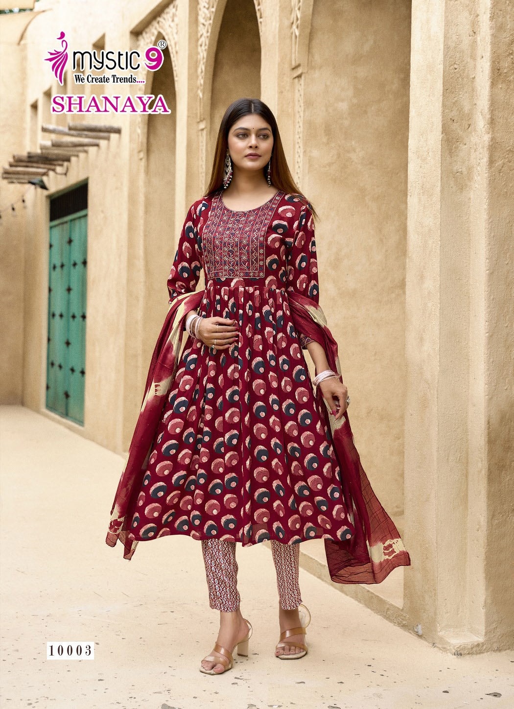 Shanaya Vol 10 Mystic 9 Heavy Rayon Readymade Pant Style Suits Wholesaler Gujarat