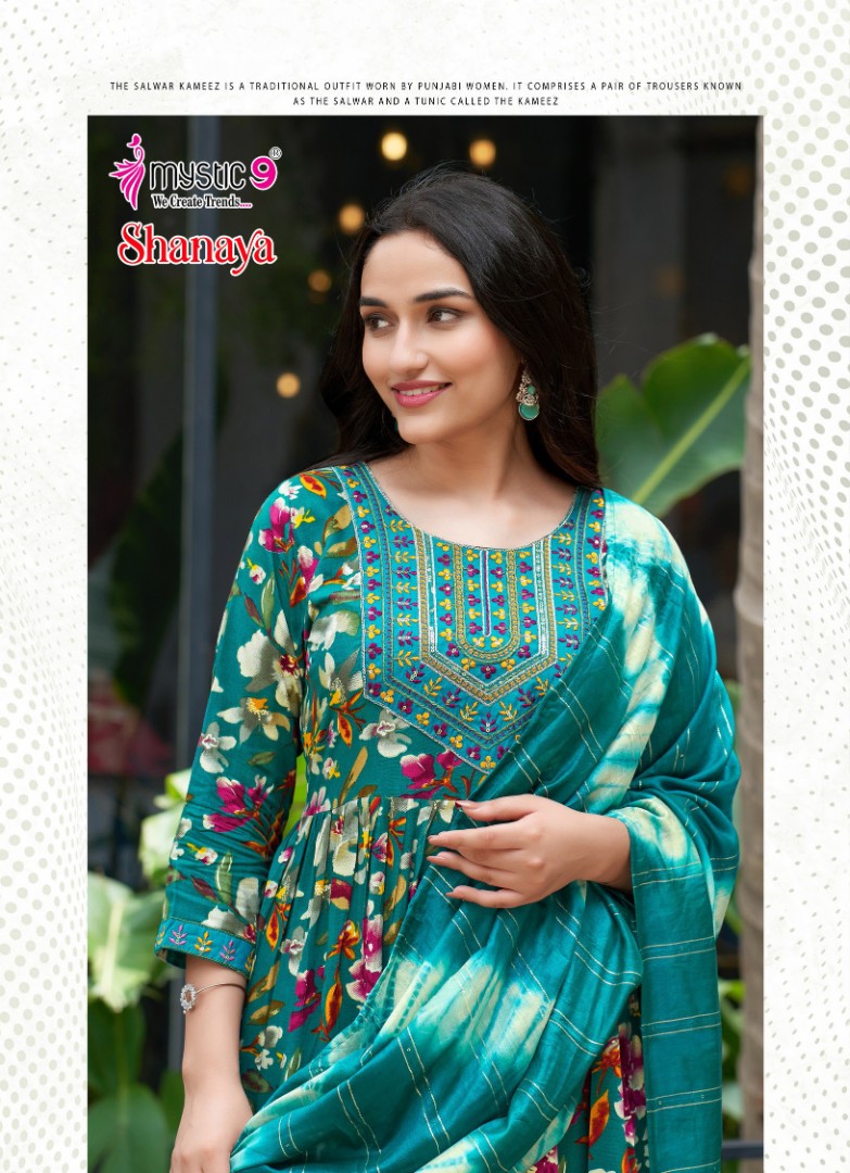 Shanaya Vol 11 Mystic 9 Rayon Foil Readymade Anarkali Suits