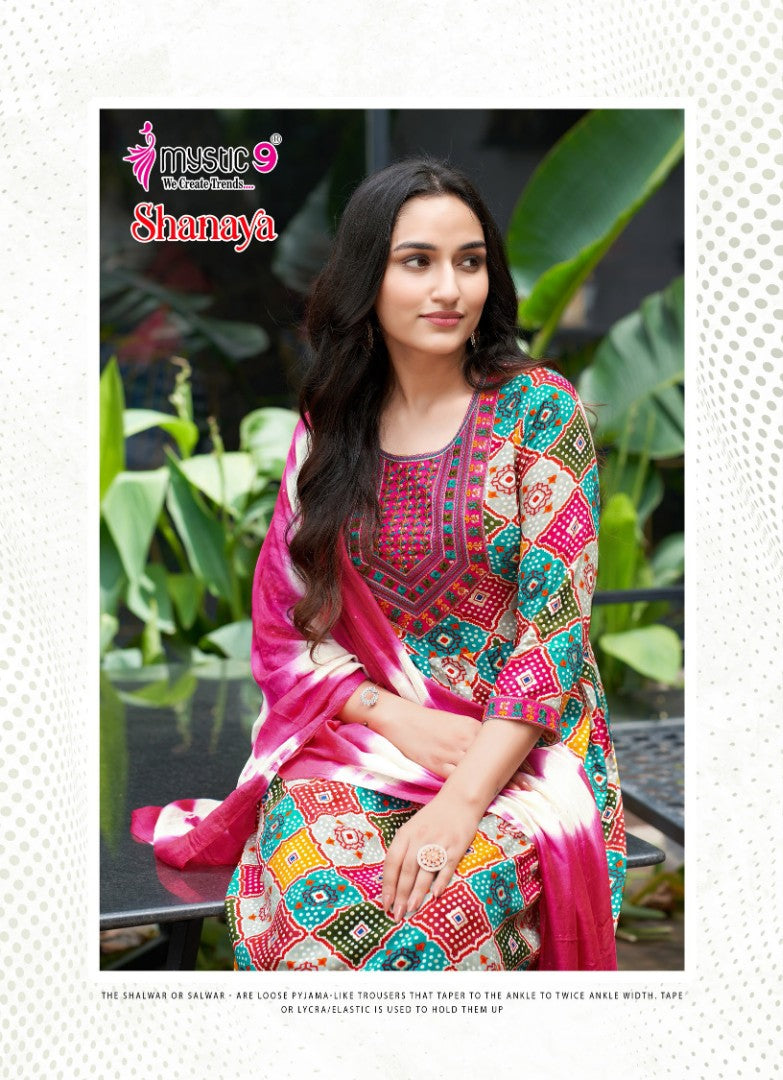 Shanaya Vol 11 Mystic 9 Rayon Foil Readymade Anarkali Suits Wholesaler Gujarat