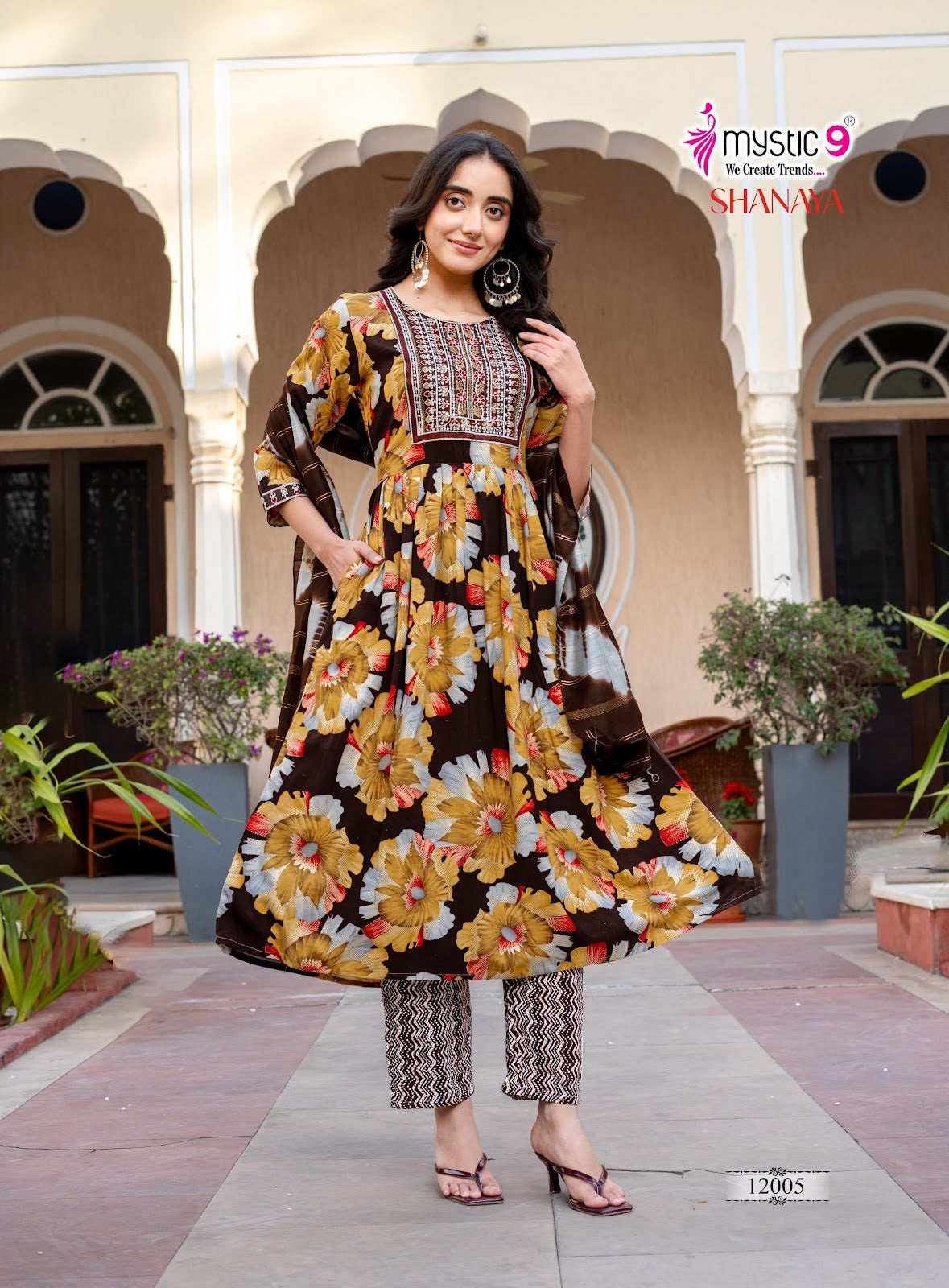 Shanaya Vol 12 Mystic 9 Rayon Readymade Anarkali Suits Wholesale Price