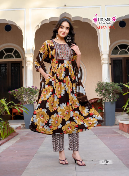 Shanaya Vol 12 Mystic 9 Rayon Readymade Anarkali Suits Wholesale Price