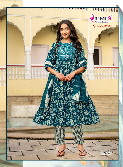 Shanaya Vol 12 Mystic 9 Rayon Readymade Anarkali Suits Wholesale Price