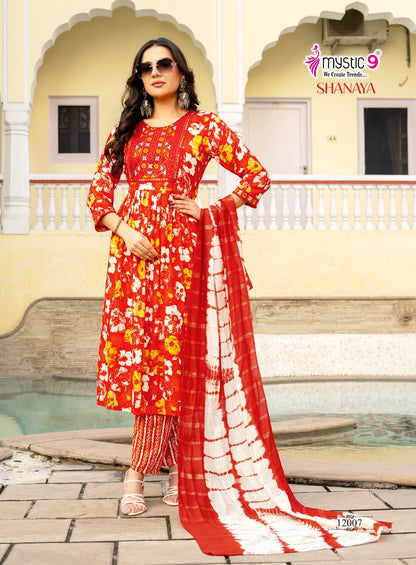 Shanaya Vol 12 Mystic 9 Rayon Readymade Anarkali Suits Wholesale Price