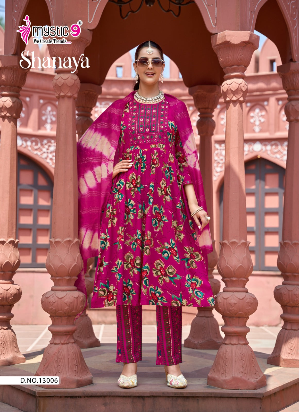 Shanaya Vol 13 Mystic 9 Rayon Readymade Pant Style Suits Manufacturer Ahmedabad