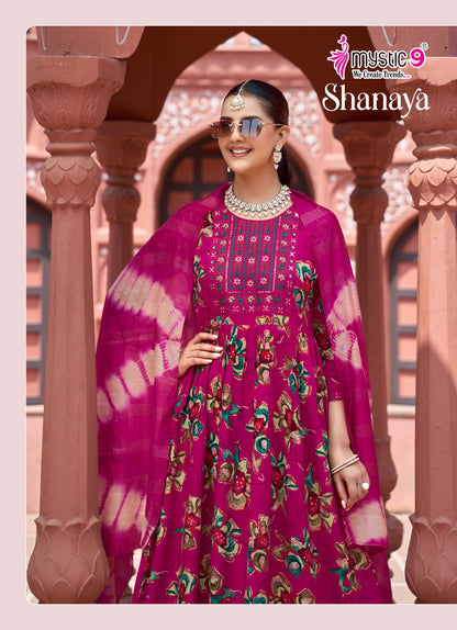 Shanaya Vol 13 Mystic 9 Rayon Readymade Pant Style Suits Manufacturer Ahmedabad