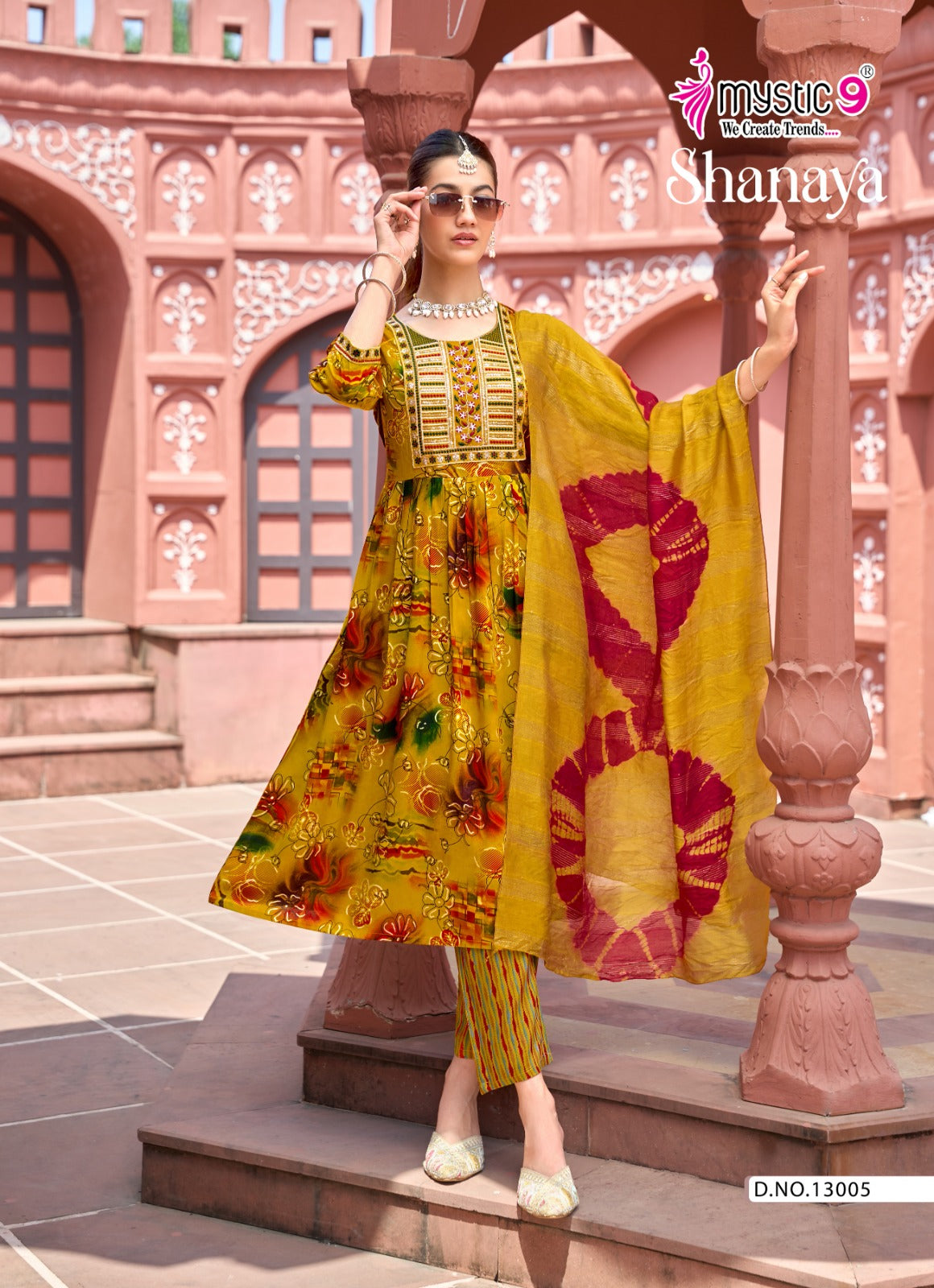 Shanaya Vol 13 Mystic 9 Rayon Readymade Pant Style Suits Manufacturer Ahmedabad