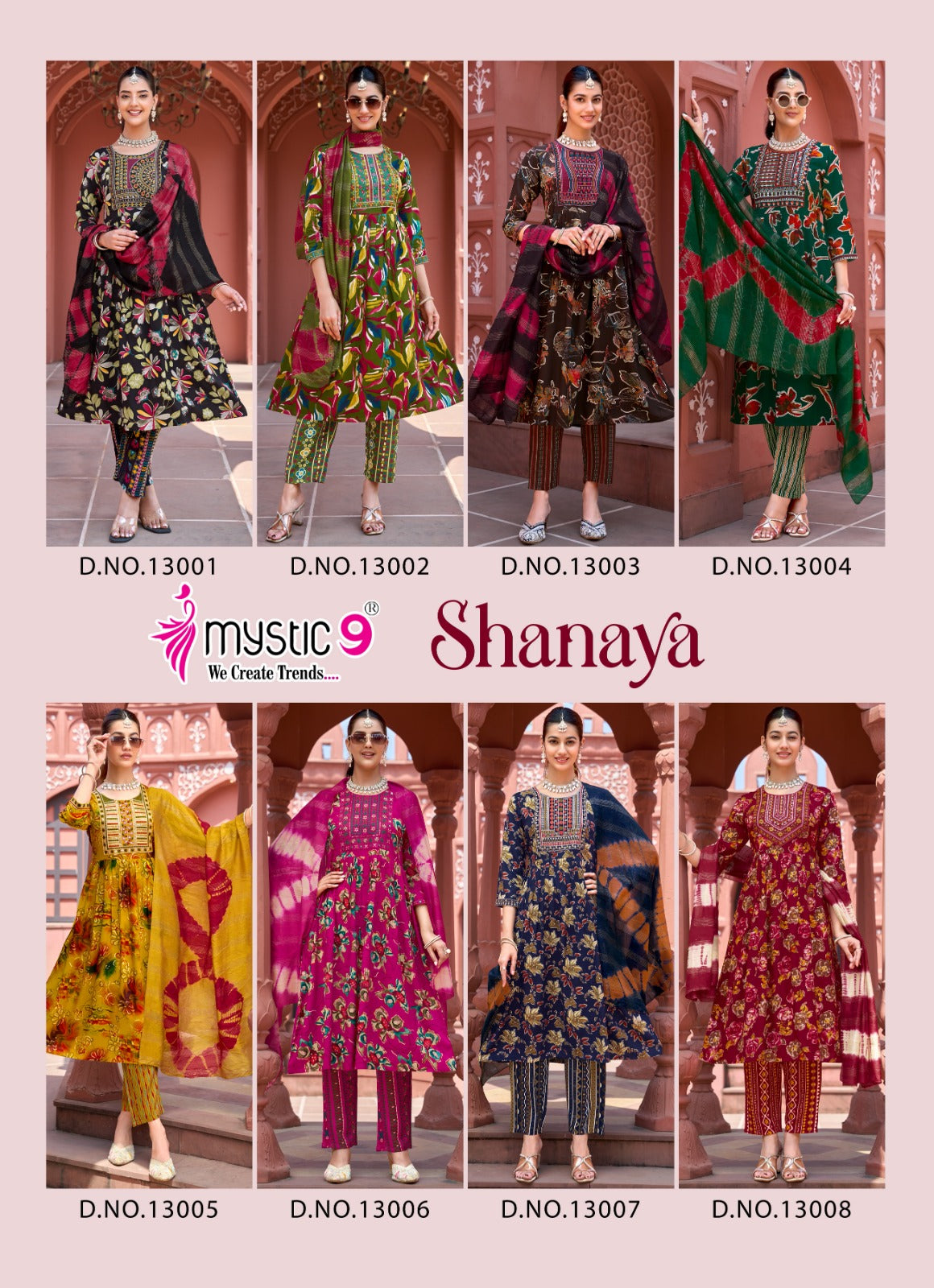 Shanaya Vol 13 Mystic 9 Rayon Readymade Pant Style Suits Manufacturer Ahmedabad