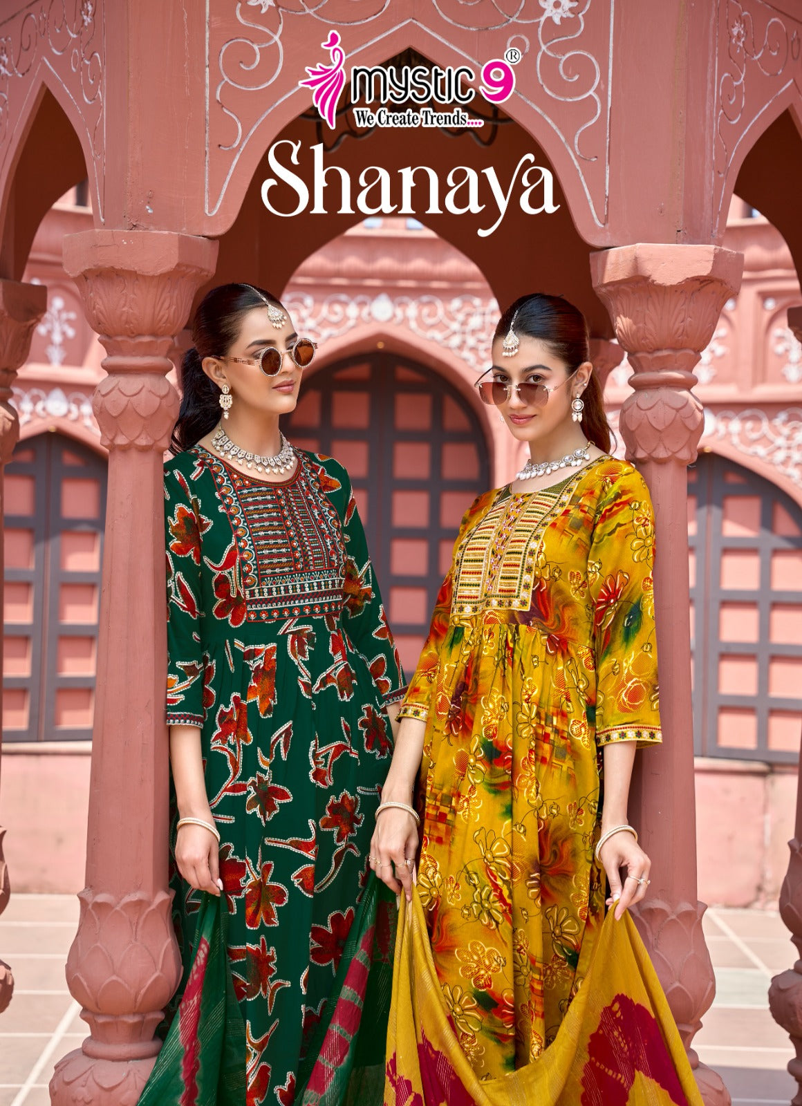 Shanaya Vol 13 Mystic 9 Rayon Readymade Pant Style Suits Manufacturer Ahmedabad