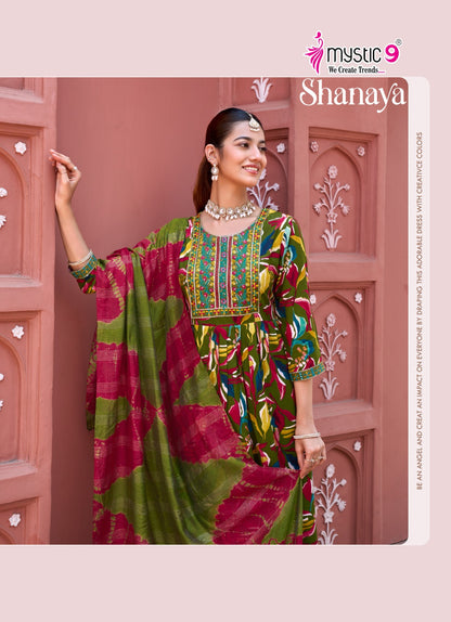 Shanaya Vol 13 Mystic 9 Rayon Readymade Pant Style Suits Manufacturer Ahmedabad