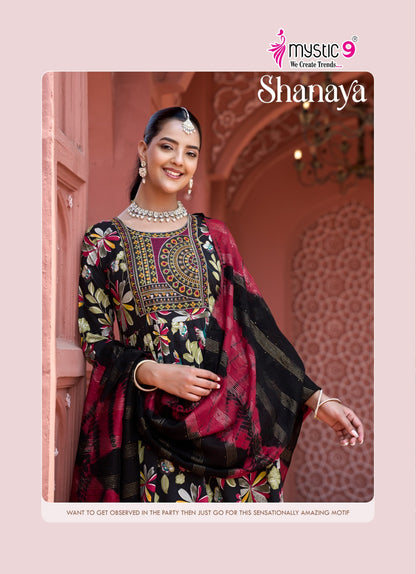 Shanaya Vol 13 Mystic 9 Rayon Readymade Pant Style Suits Manufacturer Ahmedabad