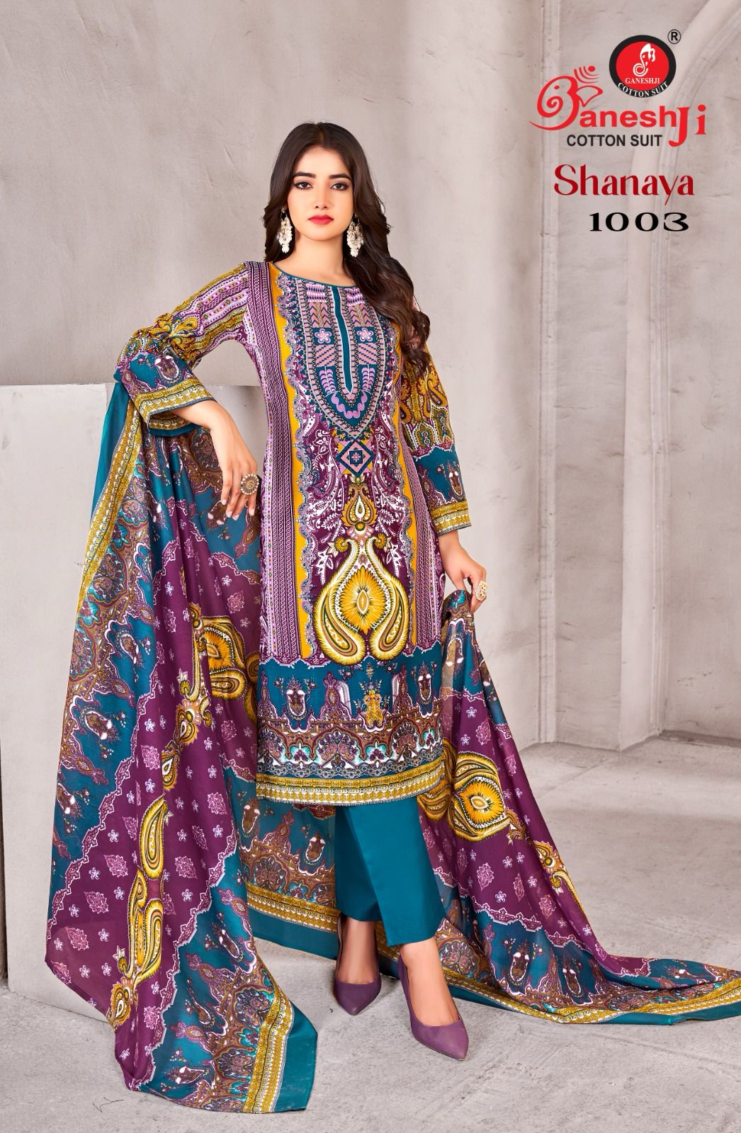 Shanaya Vol 1 Ganeshji Heavy Cotton Karachi Salwar Suits Manufacturer India