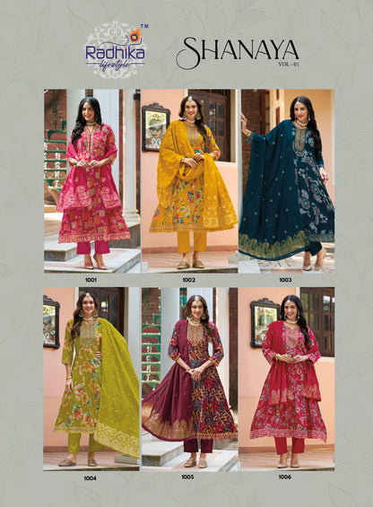 Shanaya Vol 1 Radhika Lifestyle Milano Readymade Anarkali Suits Exporter