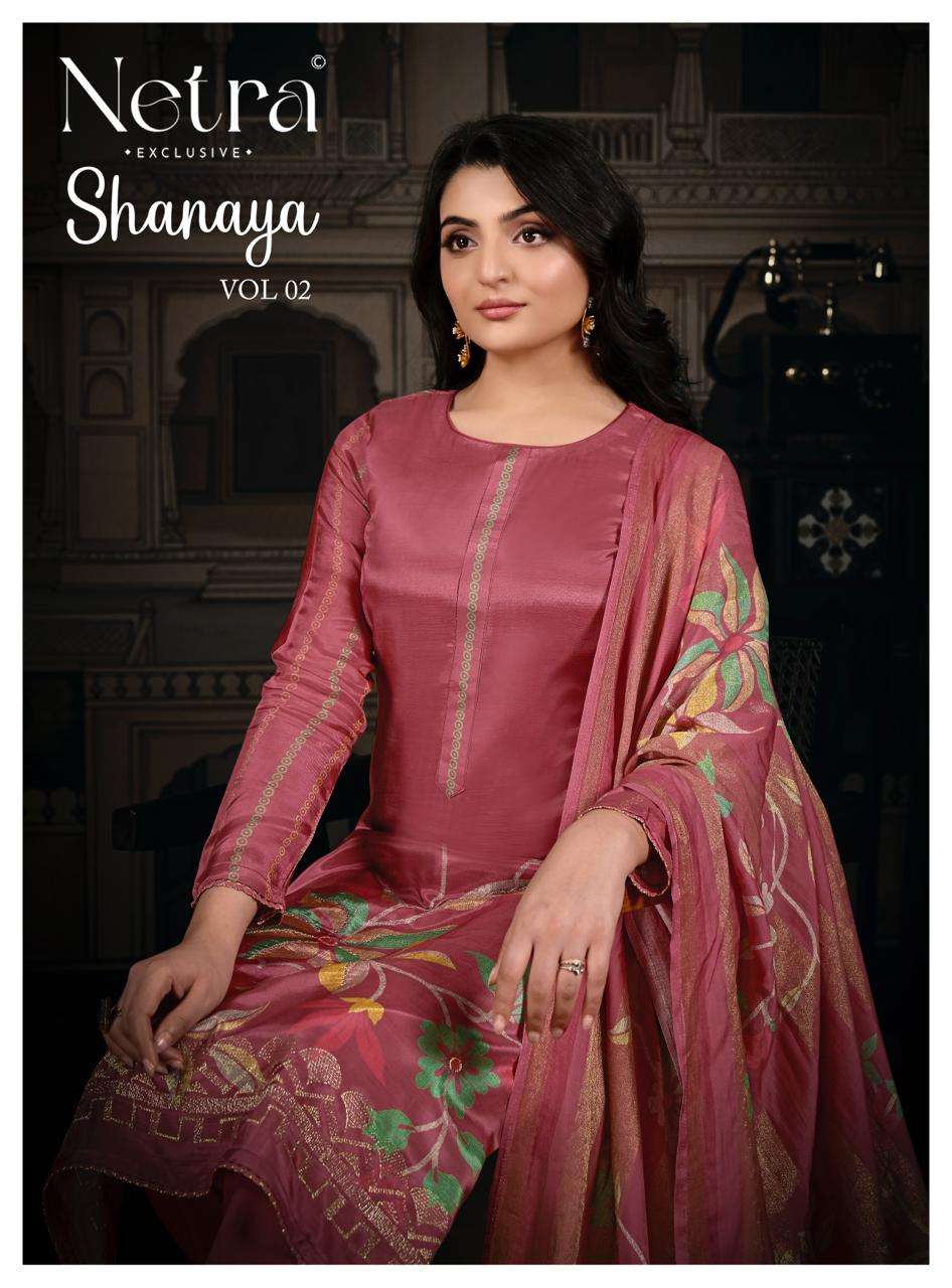 Shanaya Vol 2 Netra Soft Silk Pant Style Suits Exporter Gujarat
