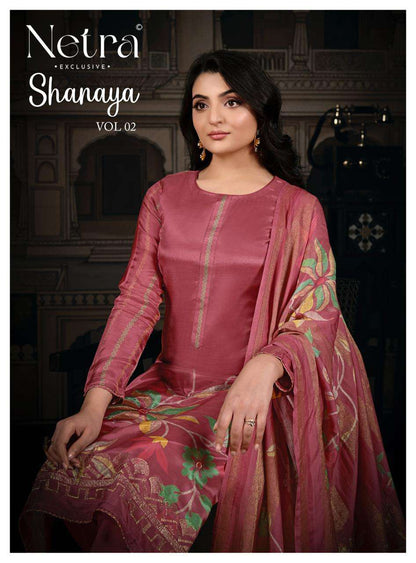 Shanaya Vol 2 Netra Soft Silk Pant Style Suits Exporter Gujarat