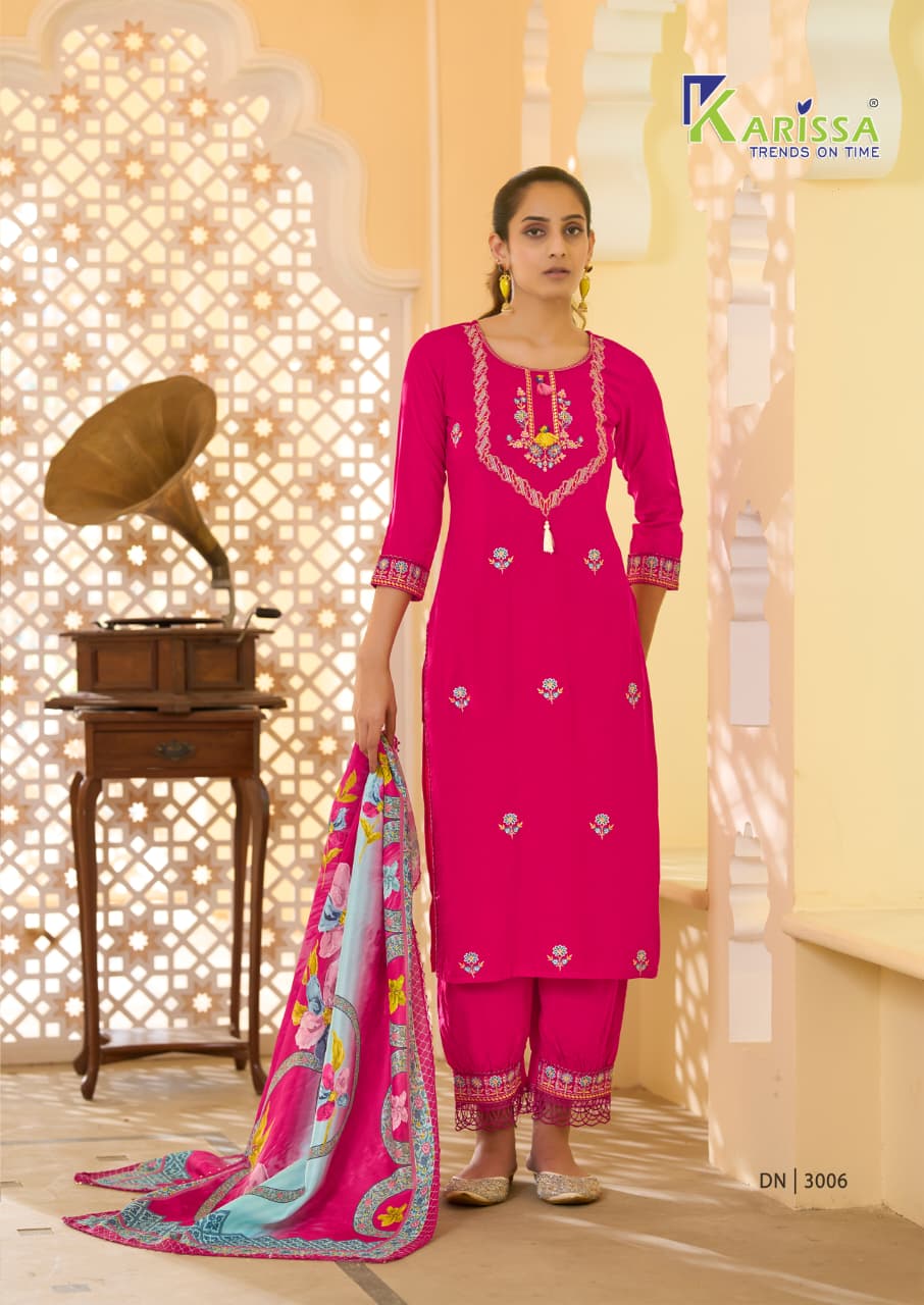 Shanaya Vol 3 Karissa Liva Rayon Readymade Suits Exporter