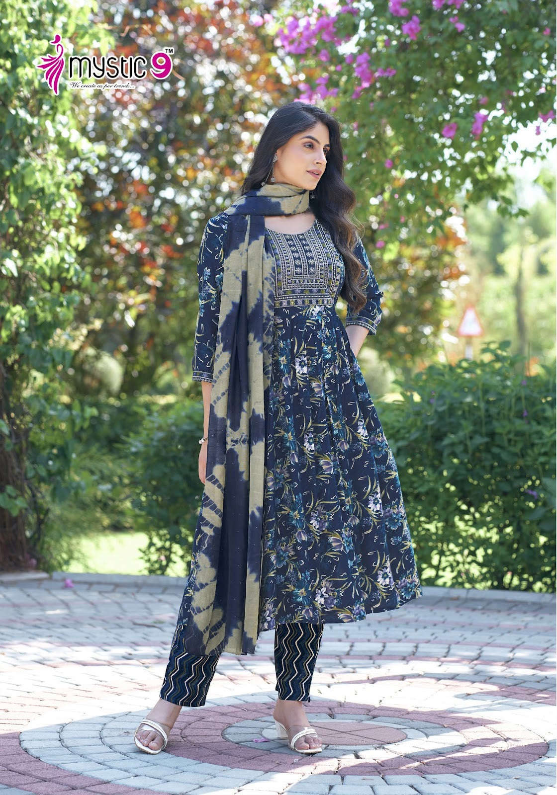 Shanaya Vol 3 Mystic 9 Reyon Readymade Pant Style Suits Wholesaler Ahmedabad