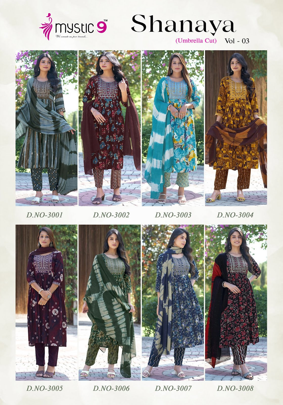 Shanaya Vol 3 Mystic 9 Reyon Readymade Pant Style Suits Wholesaler Ahmedabad