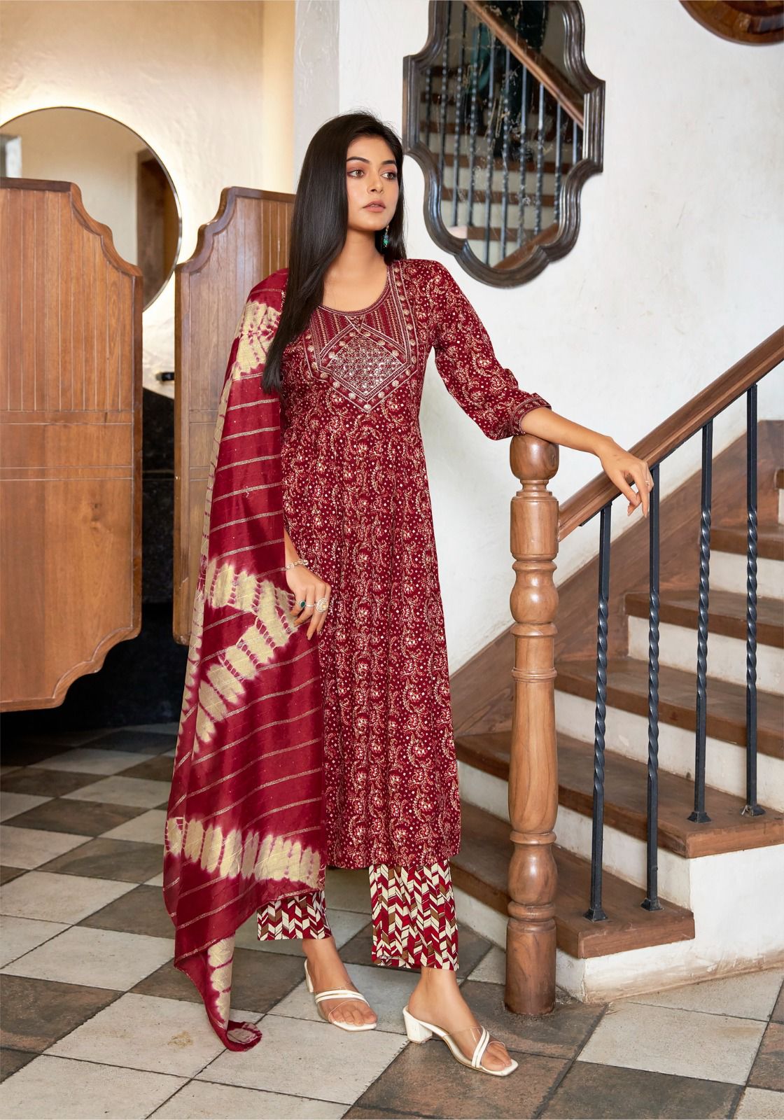 Shanaya Vol 4 Mystic 9 Rayon Foil Readymade Pant Style Suits Exporter