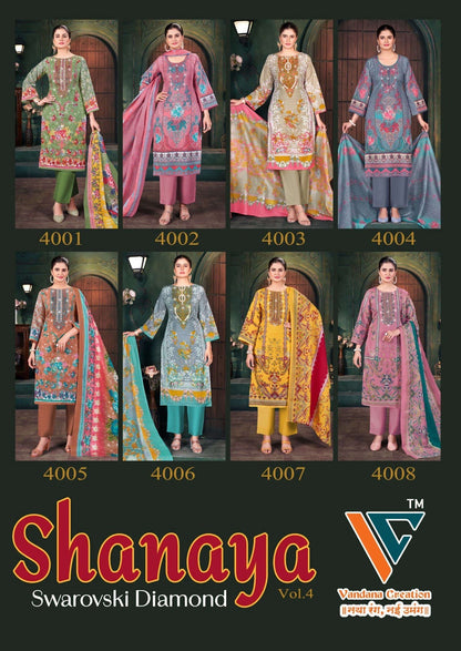 Shanaya Vol 4 Vandana Creation Cotton Karachi Salwar Suits Wholesale Price