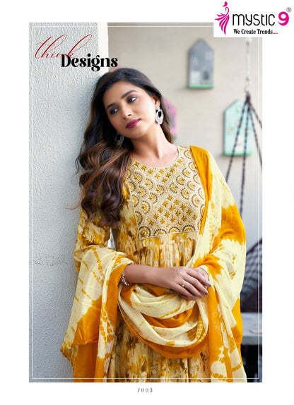 Shanaya Vol 7 Mystic 9 Reyon Readymade Pant Style Suits Supplier