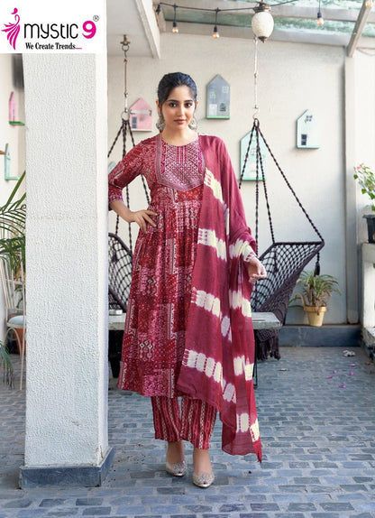 Shanaya Vol 7 Mystic 9 Reyon Readymade Pant Style Suits Supplier