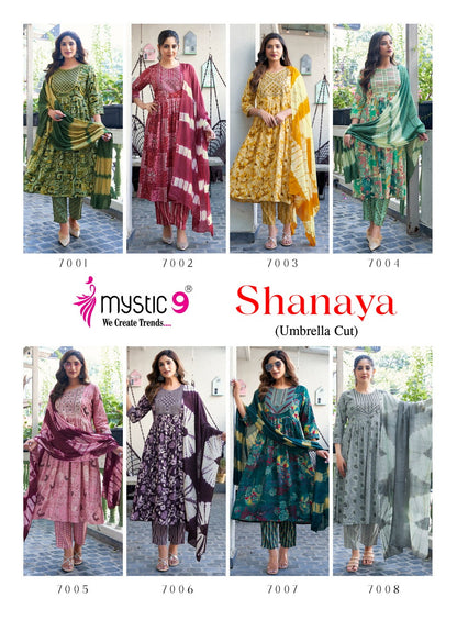 Shanaya Vol 7 Mystic 9 Reyon Readymade Pant Style Suits Supplier