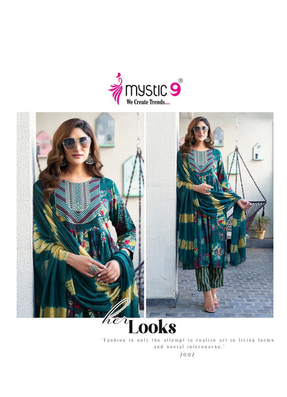 Shanaya Vol 7 Mystic 9 Reyon Readymade Pant Style Suits Supplier