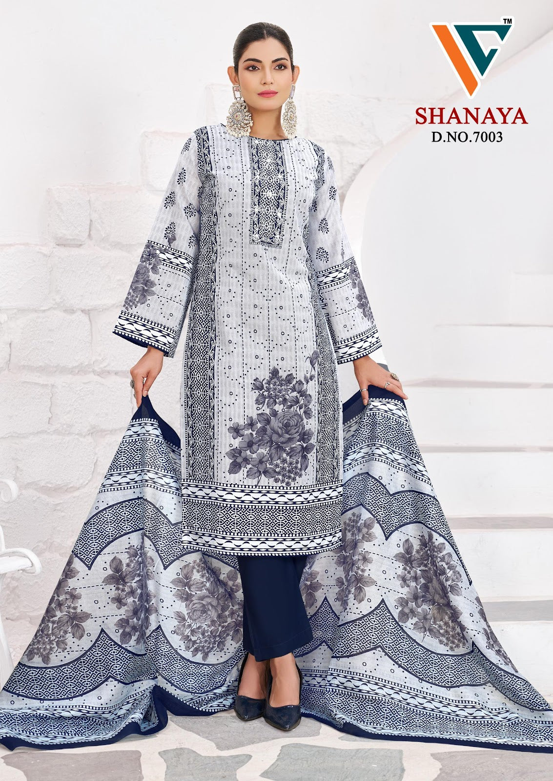 Shanaya Vol 7 Vandana Creation Mix Cotton Karachi Salwar Suits Wholesaler Gujarat