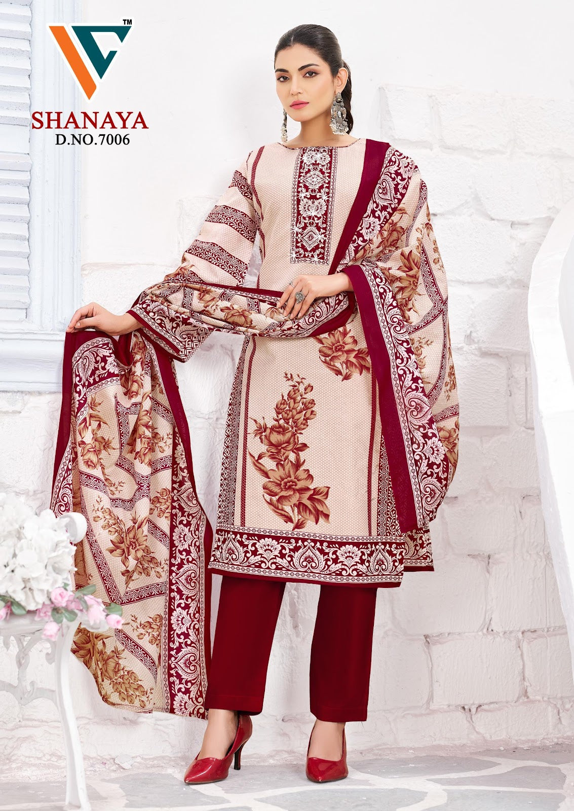 Shanaya Vol 7 Vandana Creation Mix Cotton Karachi Salwar Suits Wholesaler Gujarat