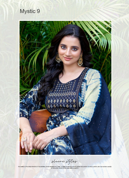 Shanaya Vol 8 Mystic 9 Reyon Readymade Pant Style Suits Wholesaler Ahmedabad