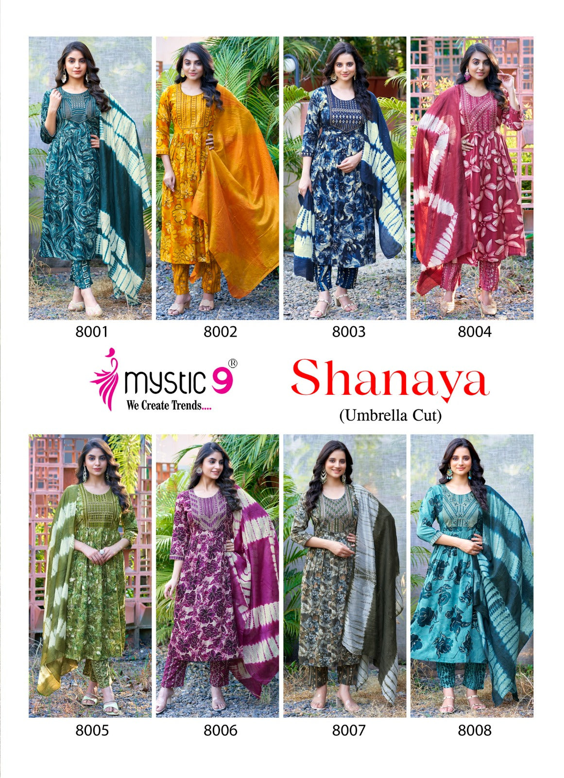 Shanaya Vol 8 Mystic 9 Reyon Readymade Pant Style Suits Wholesaler Ahmedabad
