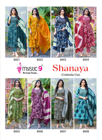 Shanaya Vol 8 Mystic 9 Reyon Readymade Pant Style Suits Wholesaler Ahmedabad