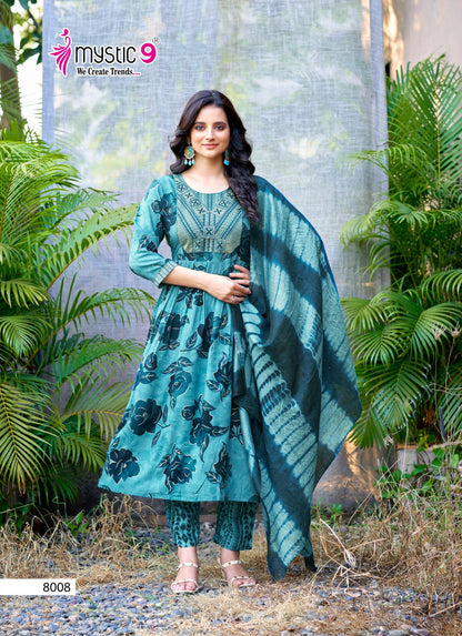 Shanaya Vol 8 Mystic 9 Reyon Readymade Pant Style Suits Wholesaler Ahmedabad