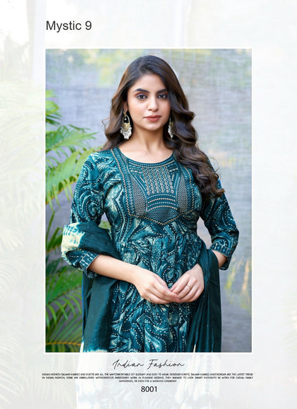 Shanaya Vol 8 Mystic 9 Reyon Readymade Pant Style Suits Wholesaler Ahmedabad
