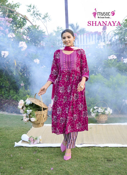 Shanaya Vol 9 Mystic 9 Rayon Readymade Pant Style Suits Wholesale Price