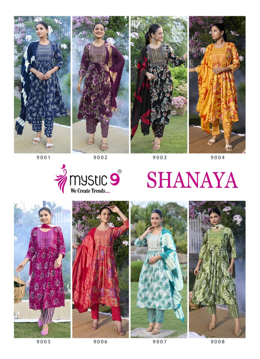Shanaya Vol 9 Mystic 9 Rayon Readymade Pant Style Suits Wholesale Price
