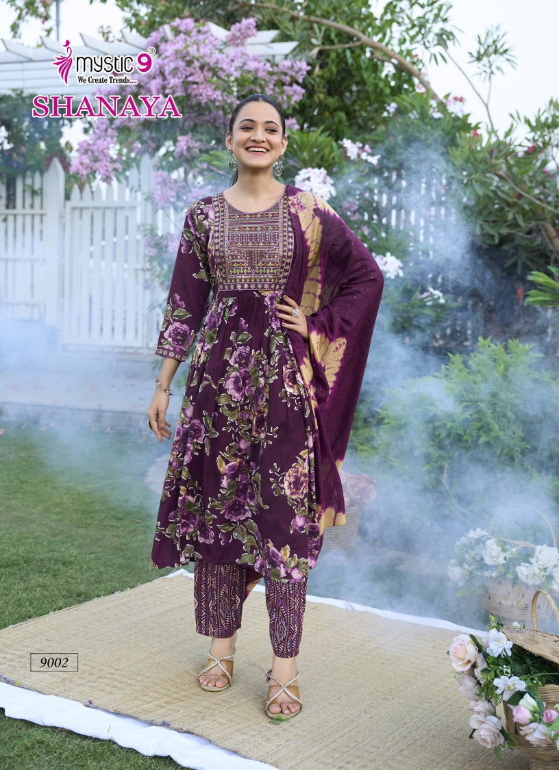 Shanaya Vol 9 Mystic 9 Rayon Readymade Pant Style Suits Wholesale Price