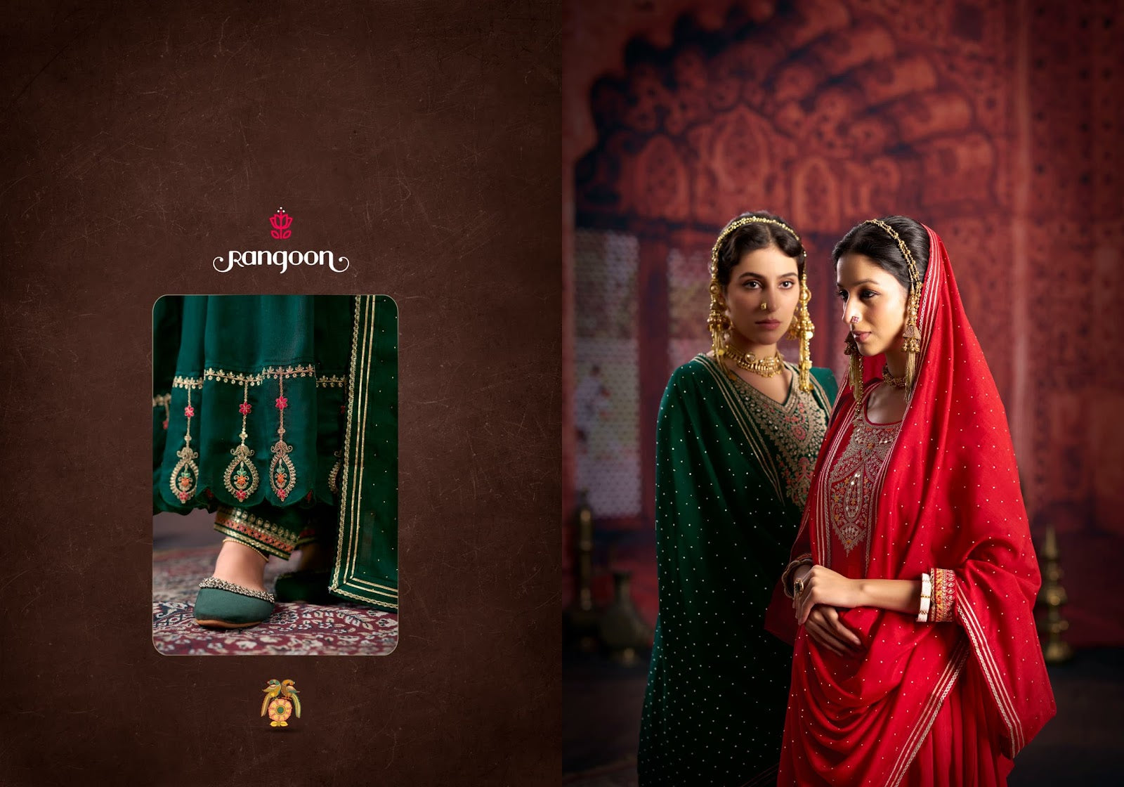 Shangar Rangoon Silk Readymade Anarkali Suits Supplier