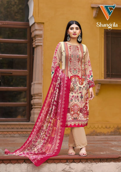 Shangrila Vol 1 Vandana Creation Reyon Karachi Salwar Suits Manufacturer Ahmedabad