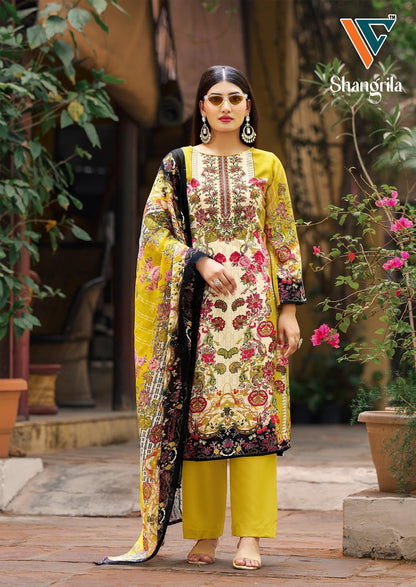 Shangrila Vol 1 Vandana Creation Reyon Karachi Salwar Suits Manufacturer Ahmedabad
