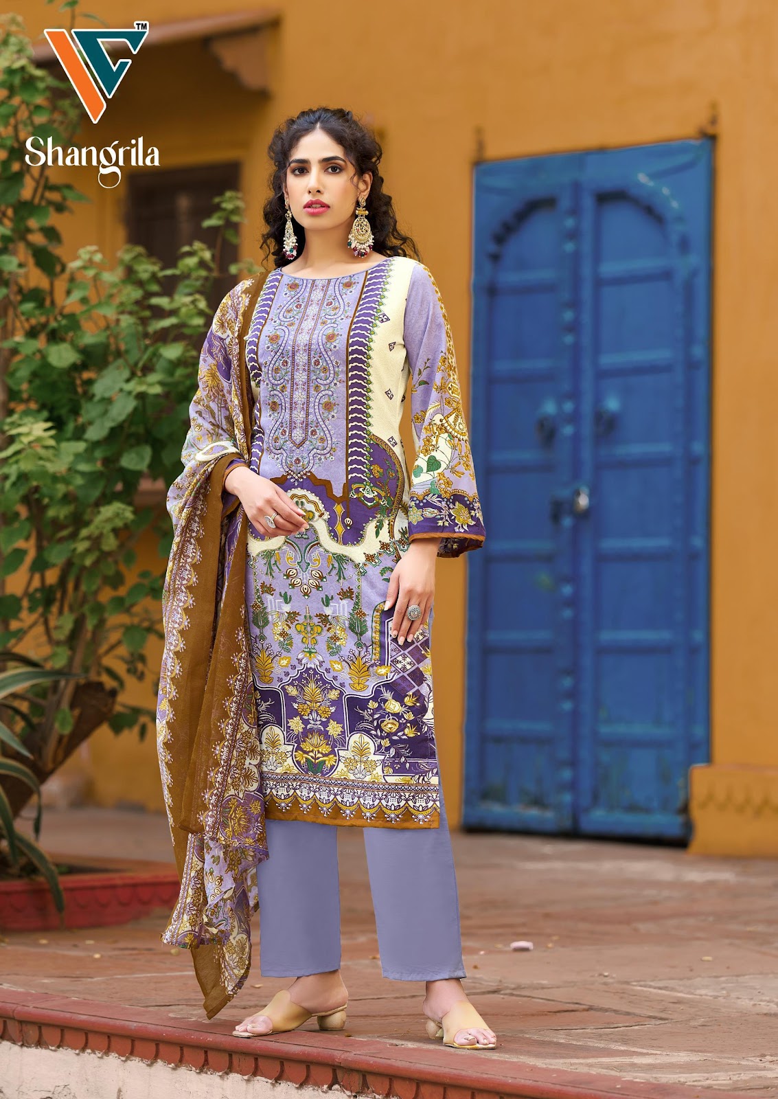 Shangrila Vol 1 Vandana Creation Reyon Karachi Salwar Suits Manufacturer Ahmedabad