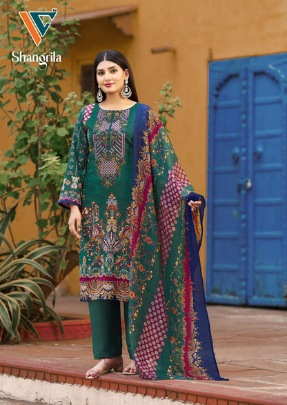 Shangrila Vol 1 Vandana Creation Reyon Karachi Salwar Suits Manufacturer Ahmedabad