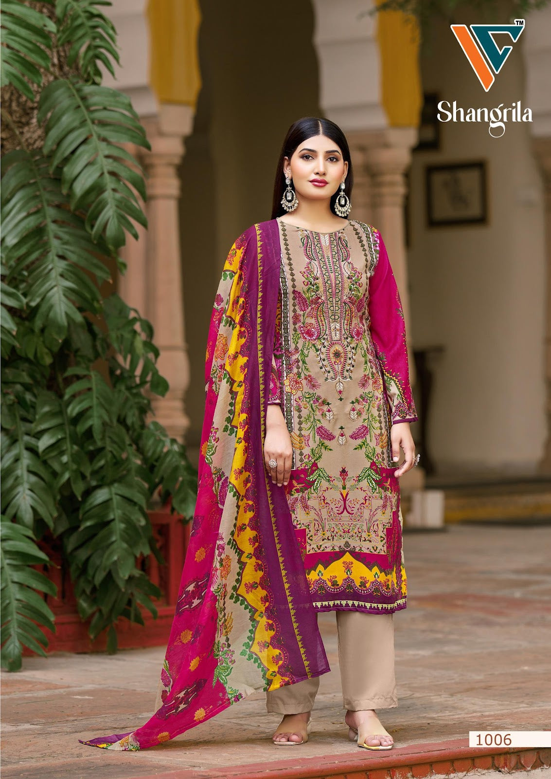 Shangrila Vol 1 Vandana Creation Reyon Karachi Salwar Suits Manufacturer Ahmedabad