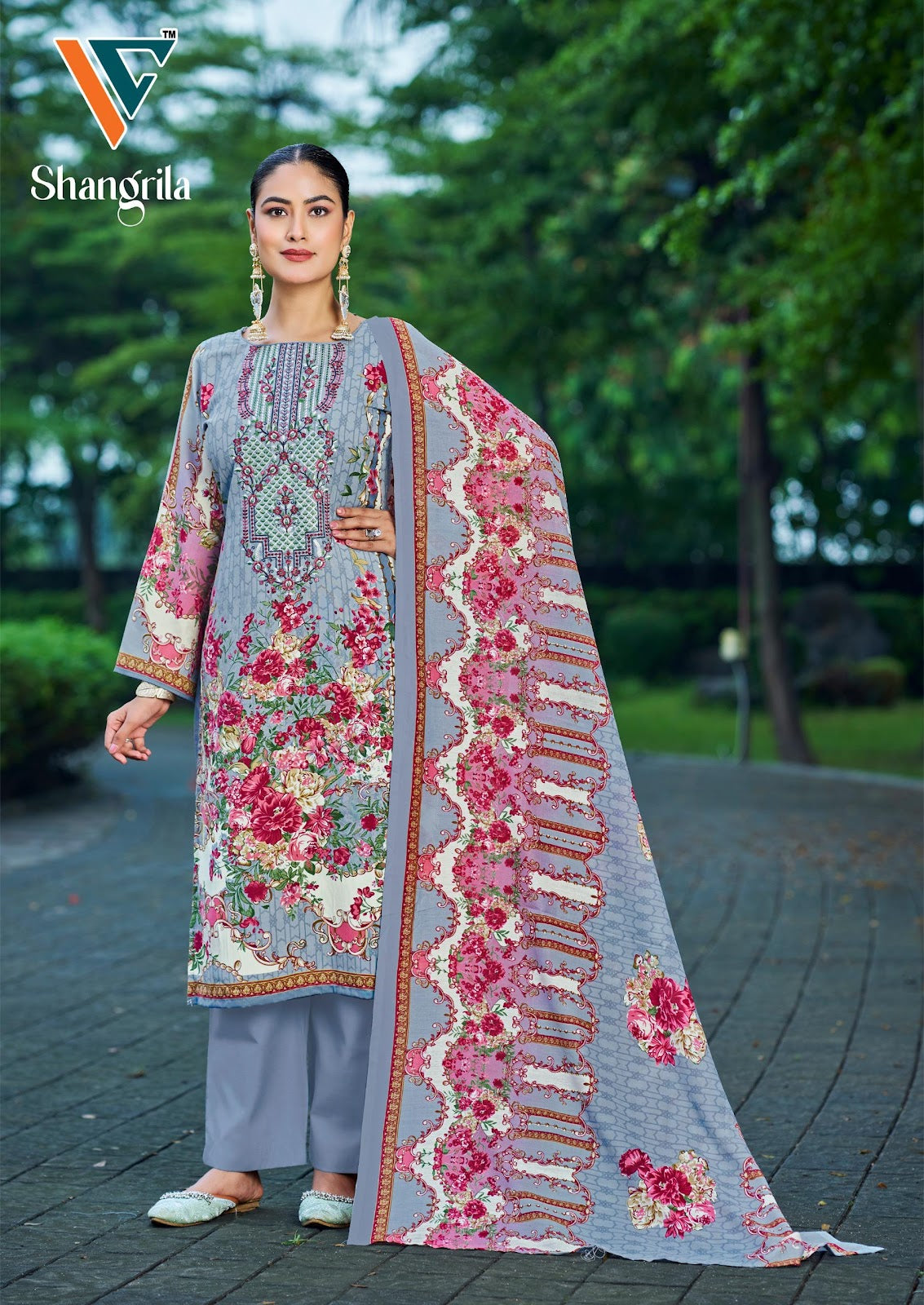 Shangrila Vol 2 Vandana Creation Reyon Karachi Salwar Suits Wholesaler Ahmedabad