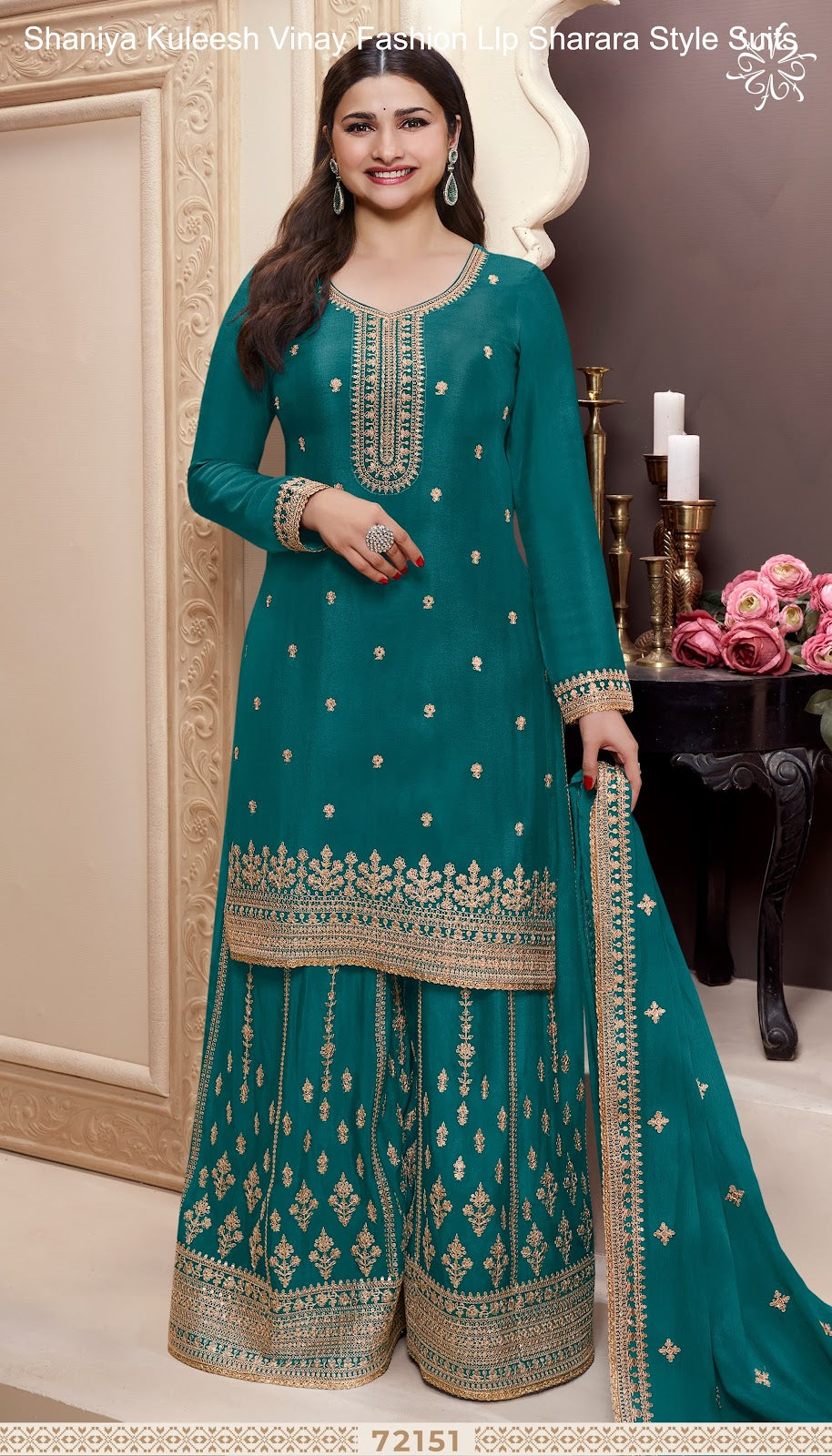 Shaniya Kuleesh Vinay Fashion Llp Chinon Sharara Style Suits Wholesaler Gujarat